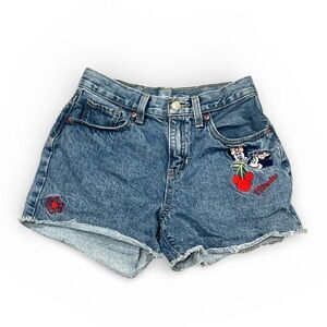 Old Navy Disney Colab Embroidered Denim Girl’s Shorts 14